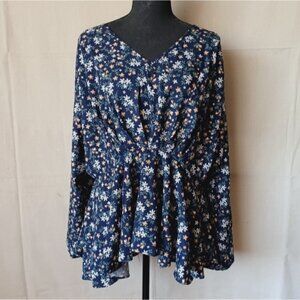 Peasant Floral Top